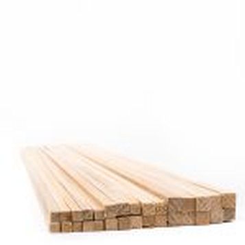 12mm Square Section (Jelutong) Wood Pack 100 - Leren