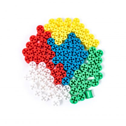 Plastic Cotton Reels Assorted Colours Pack of 50 - Leren