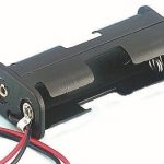 Battery Holder AA2 With Leads - Leren